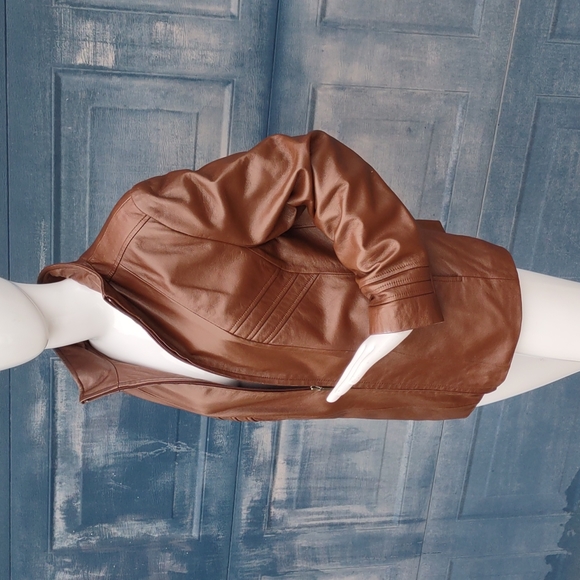 Kenneth Cole Reaction Ladies Luxury Leather Jacket - Picture 5 of 17